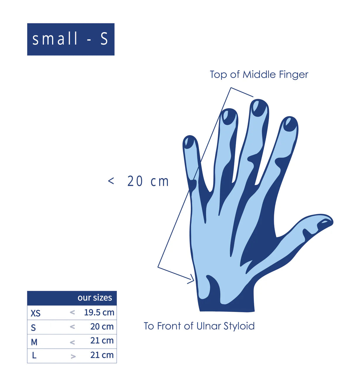 Size guide for Small